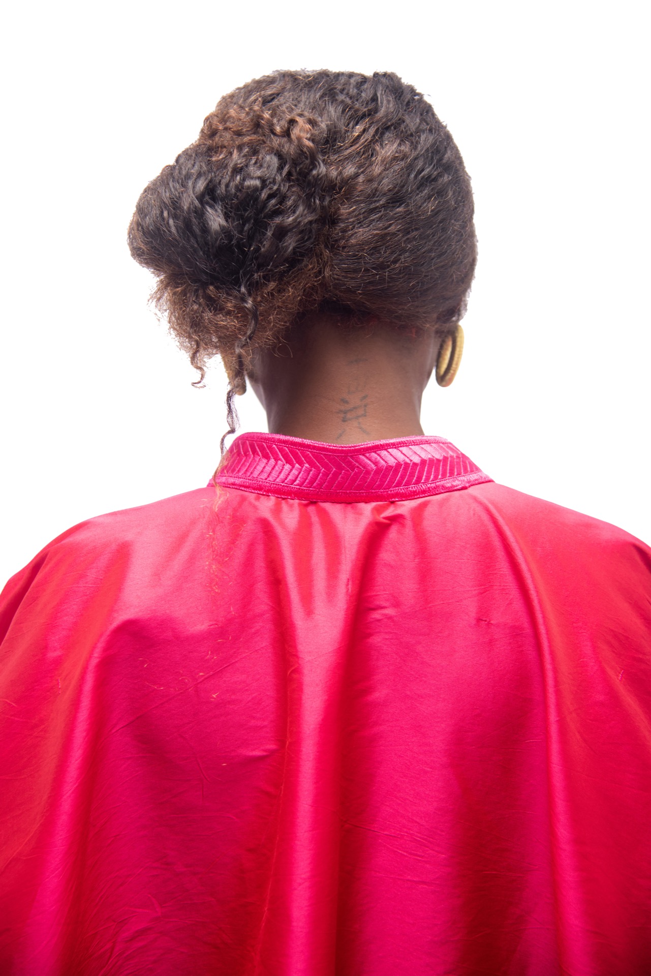 Boubou Shantung avec col signature en broderie – Image 3